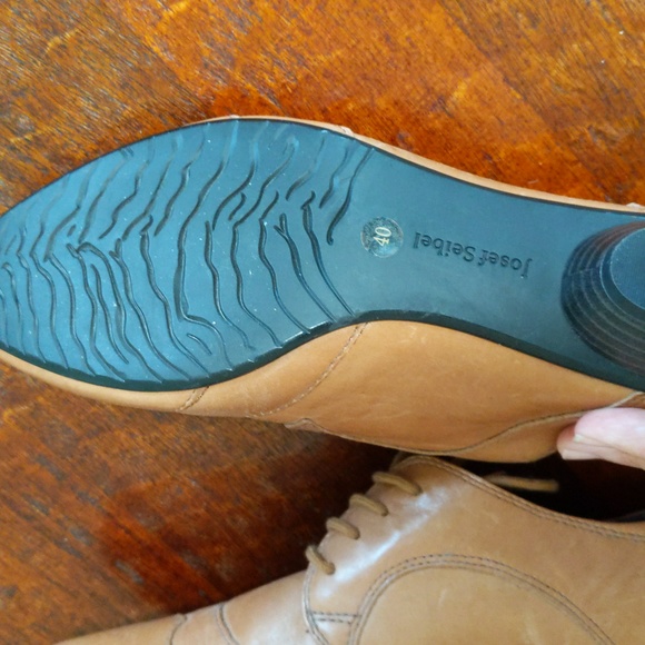 Josef Seibel EUC Tina Oxford shoes Soft Camel/Tan Leather Size 9.5 or Eu… - Picture 4 of 11